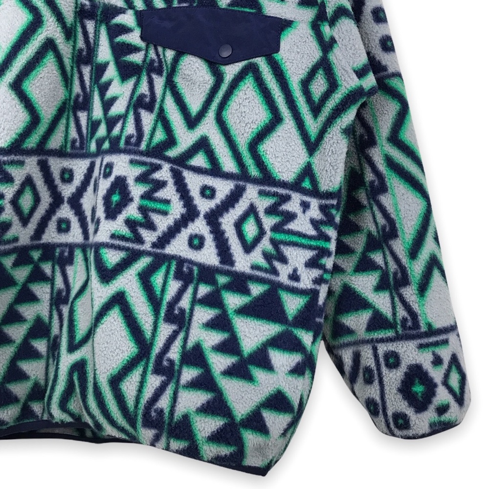 Patagonia 2014 Snap-T Synchilla Tribal Montana Siete Feather Grey Men’s Small - Picture 8 of 11